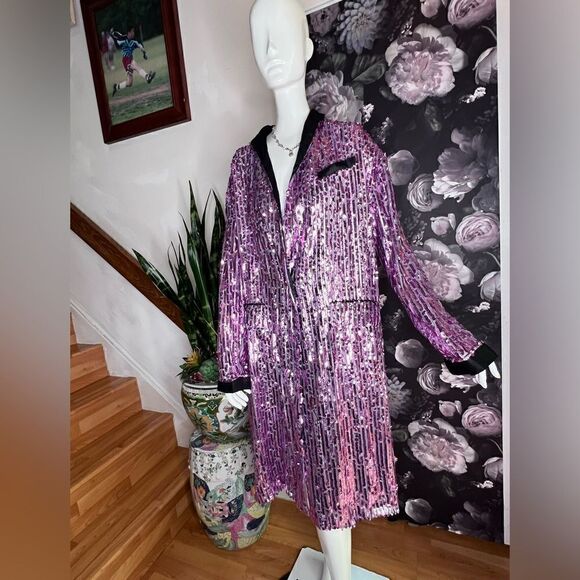 New Free People Ella Duster in Orchid Dust Combo size L - Picture 6 of 8